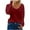 Red, variant on KIHOUT Women's Patchwork Long Sleeve Top Striped Casual Loose Shirt T-Shirt
