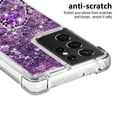 thumbnail image 3 of Funda para Samsung Galaxy S21 Ultra 5G con Brillo Líquido Flotante, Purpurina, Parachoques y Anillo Giratorio Soporte, 3 of 5