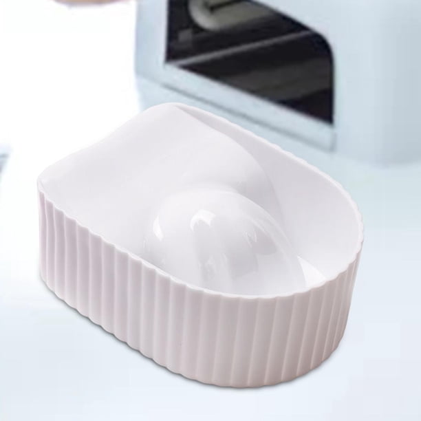 Soak Bowl Manicure SPA Tool, Polish Remove Wash Soaker Tray, Machine, Professional Soaking Soak Bowl, Acrílico Nail Soaking Bowl para Salon Home Blanco Salvador Cuenco para remojo de uñas