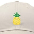 thumbnail image 2 of DALIX Pineapple Dad Hat Cotton Twill Baseball Cap Premium Stitched Beige, 2 of 6