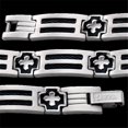 thumbnail image 1 of Sabona 35375 Executive Stainless & Rubber Magnetic Bracelet - Large, 1 of 1