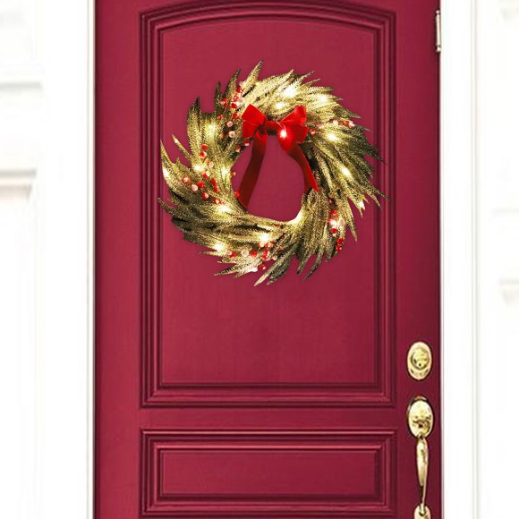 WIFKLSIIPG Holly Red Fruit Berries Christmas Garland Rattan Home Hanging Upside down Lintel Christmas Supplies
