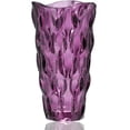 thumbnail image 1 of Jarrón CEMABT de cristal irrompible, 24 cm, 1,5 kg, para flores, color morado, 1 of 6