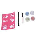 thumbnail image 4 of Brillo de uas de sombra de ojos, kit de polvo de brillo decorativo de color brillante multifuncional completo con pegamento para fiesta para cara, 4 of 8