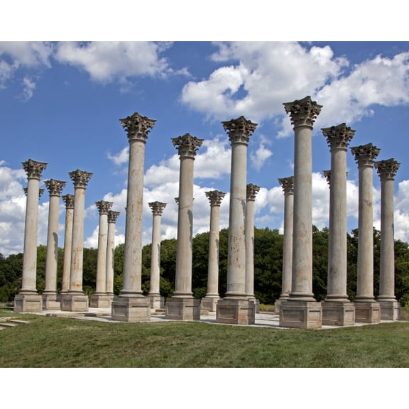 Print: National Capitol Columns At The United States National Arboretum