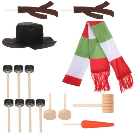 

NUOLUX 1 Set Snowman Dressing up Props Kit Christmas Snowman DIY Decor Prop Supplies