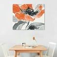 thumbnail image 3 of ARISTURING Orange and Gray Wall Decor Poppy Flower Canvas Art (Stretched Canvas), 3 of 5