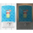 thumbnail image 2 of Umberella Cocktail Blue Polkadot Ceramic Night Light, 2 of 2