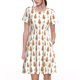 thumbnail image 1 of Balery Cute Carrot Print Vestidos sueltos de manga corta para mujer, vestidos de verano 2025, vestidos casuales de corte A con vuelo., 1 of 6