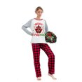 thumbnail image 5 of LuLiaMenton Christmas Pajamas, Merry Cruisemas Print, Red Plaid Matching PJs, Plus Sizes, Womens 2XL, 5 of 5