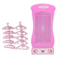 thumbnail image 2 of lionlar Mini Wardrobe Model Toys Versatile for Childrens Day Displaying Role Playing Pink with Hangers, 2 of 9