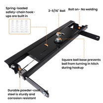 maXpeedingrods Gooseneck Trailer Hitch for Chevrolet Silverado/GMC Sierra 2500 3500 HD 2016-2019 Trucks, 2-5/16 Inch Hitch Ball, 30,000 LBS GTW