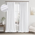 thumbnail image 1 of sasyxdc Green Linen Blackout Curtains 84 Inch Length 2 Panels Set for Bedroom Back Tab Neutral Pleated Look Living Room Darkening Curtains Track System Thermal Insulated Black Out Drapes, 1 of 7