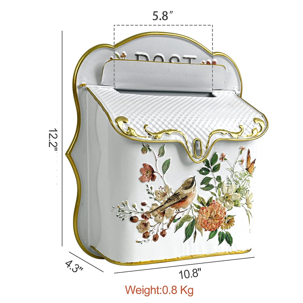 Bigfortune Vintage Mailboxes for Homes Wall Mount Mailbox for Outdoor,Side of House, Porch & Indoor Use,Perfect for Letters & Small Mail