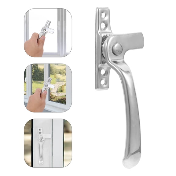 LOLIPPYY Window Sash Lock Handle Plated Silver for Vertical and Horizontal Sliding Windows