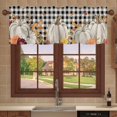thumbnail image 6 of Fall Valance for Windows Autumn Pumpkin Curtains Valances Harvest Thanksgiving Rod Pocket Valance Window Treatments Maple Leaves Short Curtains for Kitchen Living Room Bedroom Window 1 Panel 54x18, 6 of 6