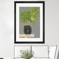thumbnail image 2 of Giant Art 24x36 Frond in Vase II Matted and Framed in Yellow, 2 of 3