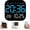Blue, variant on Hangable Standalone Square Clock, Large Digital Wall Clock with Remote Control, Auto-Dimming LED Display with Temperature Humidity Date for Home Office Bedroom (Purple)