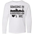 thumbnail image 3 of Inktastic Albuquerque New Mexico Someone Loves Me Skyline Long Sleeve Youth T-Shirt, 3 of 5