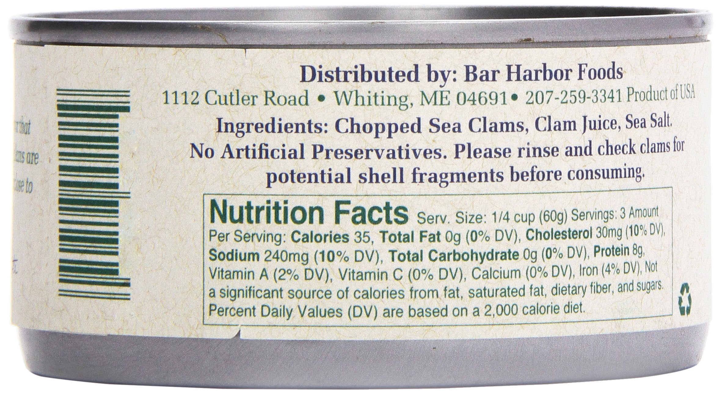 (Pack of 12) Bar Harbor Chopped Sea Clams, 6.5 oz
