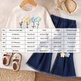 thumbnail image 4 of Dmsael Toddler Baby Girl Clothes Fall Winter Outfits Gifts Sweatshirt Bell Bottom Jeans Pants for 9Months-3 Year Girls (White,12-18 Months ), 4 of 7