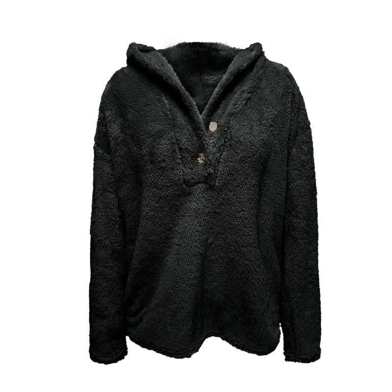 Womens Fleece Hoodies Coats Casual Fall Winter Warm Sweatshirt 
