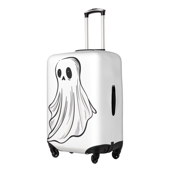 Fotbe Cute Ghost Simple Drawing Funda Protectora para Equipaje, Antirrayones y Resistente a la Suciedad, Compatible con Maletas de 18 a 32 Pulgadas-Small
