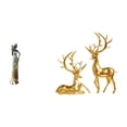 thumbnail image 1 of Colección de figuras de mujeres y ciervos de africanas. Esculturas ligeras y decorativas para el hogar, hoteles y encimeras de salas de estar., 1 of 8