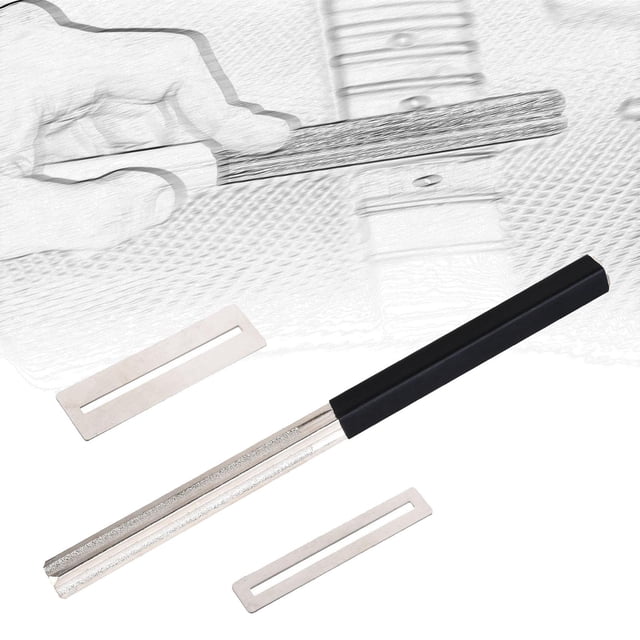 Lima de Vendaje de Traste de Guitarra, de Borde de Traste con Hojas de Protección para El Cuello con 4 Ranuras de Coronación para Herramienta
