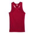 thumbnail image 6 of Zimjoy Men's Muscle Gym Tank Top Quick Dry Breathable Y-Back Vest Regular Fit Ribbed Textured Sleeveless Tank Tops, Red L, 6 of 7