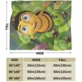thumbnail image 3 of Maya The Bee Ultra-Soft Micro Fleece Blanket Home Decor Throw Lightweight for Couch Bed -Q123, 3 of 5