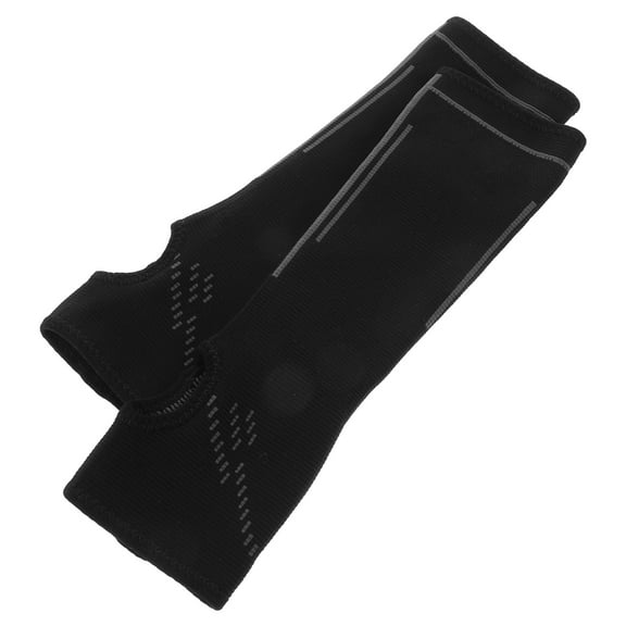 Masteelf 1 Pair Sports Arm Sleeves for Training Passing Hitting Forearm Sleeves Arm Warmers Enhanced Ideal for Intense Practice Session Black