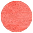 thumbnail image 2 of Elegant and Plush Hand-Woven Solid Shag Indoor High Traffic Round Area Rug by Blue Nile Mills - 4' Round, Spiced Coral, 2 of 4