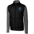 thumbnail image 2 of Men's-Cutter & Buck  Black San Jose Earthquakes Stealth Hybrid Quilted Full-Zip Windbreaker Jacket, 2 of 3