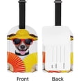 thumbnail image 5 of GZHJMY Jack Russel Dog Luggage Tags 1 Piece, PU Leather Travel ID Label with Privacy Name Card Cover for Travel Bag Suitcase Decoration, 5 of 6