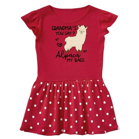 

Inktastic Grandma s You Say Alpaca My Bags Gift Baby Girl Dress