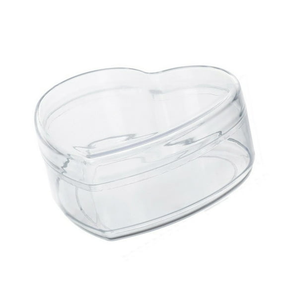 Acrylic Box Round/Heart Clear Box Container with Lid Clear Acrylic Jewelry Box Acrylic Storage Box for Candy