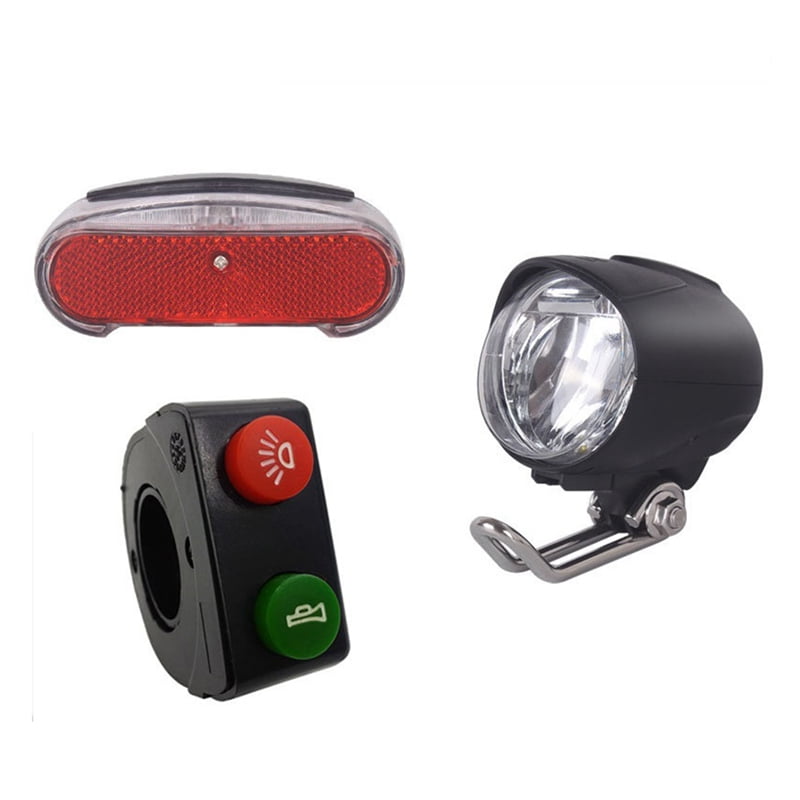 Electric Bike Front Rear Light and Switch Set Input 36V 48V EBike