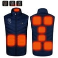 thumbnail image 6 of Odeerbi Winter Warm Heated Vest for Men Women USB Rechargeable Heated Jacket with 9 Heating Zones Lightweight Plus Size Floral Print USB Windproof Heated Coat Dark Blue without Power Bank, 6 of 9
