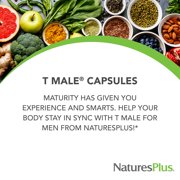 NaturesPlus T MALE - 60 Vegetarian Capsules - 30 Servings