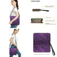 thumbnail image 3 of ZUXONGSY Halloween Bat Print Crossbody Handbag with Leather Wallet for Women Lady Multipurpose Bucket Bag Tote Purse Set Fashion Crossbody Hobo Bag with Wallet Set for Working, 3 of 4