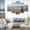 thumbnail image 1 of Design Art - Stones Balance on Sandy Beach, 1 of 3