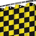 thumbnail image 3 of Yellow and Black Checkered Pattern Shower Curtain 72"x72" ,Bathroom Decorative Shower Curtains Set with 12 Hooks,Modern Waterproof Washable Shower Curtain, 3 of 6