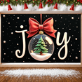 thumbnail image 5 of Decorative Glass Ball Christmas Ornament Holiday Decor Red Bow Winter Theme for Christmas Celebration Home Decoration Festive Season, 5 of 9
