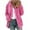 Hot Pink, variant on Admvng Fleece Jacket Women Warm Winter Zipper Fleece Casual Long Sleeve Hooded Coat Outwear with Pockets S-5XL