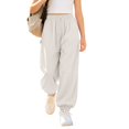 thumbnail image 5 of TIREOW Girls Boys Wide Leg Sweatpants Solid Color Elastic Waist Baggy Sweat Pants Kids Fashion Lightweight Casual Loose Fit Jogger Pants, 5 of 5