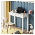 thumbnail image 3 of Drevy Small White Writing Desk with Hutch and USB Ports, 31.5 inch Home Office Desk with Drawers, Study Table for Kids/Student, Makeup Dressing Table Save Space Gifts, 3 of 8