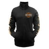 Medium Women's Orange Bar & Shield Blk Zipper Track Jacket (M) 30291747