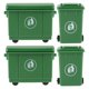 thumbnail image 1 of Juego de 4 botes de basura en miniatura para casa de muñecas, con tapa y ruedas, para juegos de simulación, decoración de casa de muñecas, 1 of 7