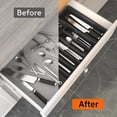 thumbnail image 3 of Behome Kitchen Drawer Organizer, Space-Saving 8 Storage Compartments Holds Silverware, Expandable Utensil Tray for the Kitchen, Anti Slip Design, Flexible Size, Black, 3 of 7
